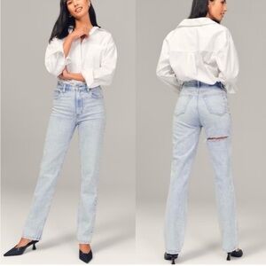 Abercrombie 90s straight leg ultra high rise jeans